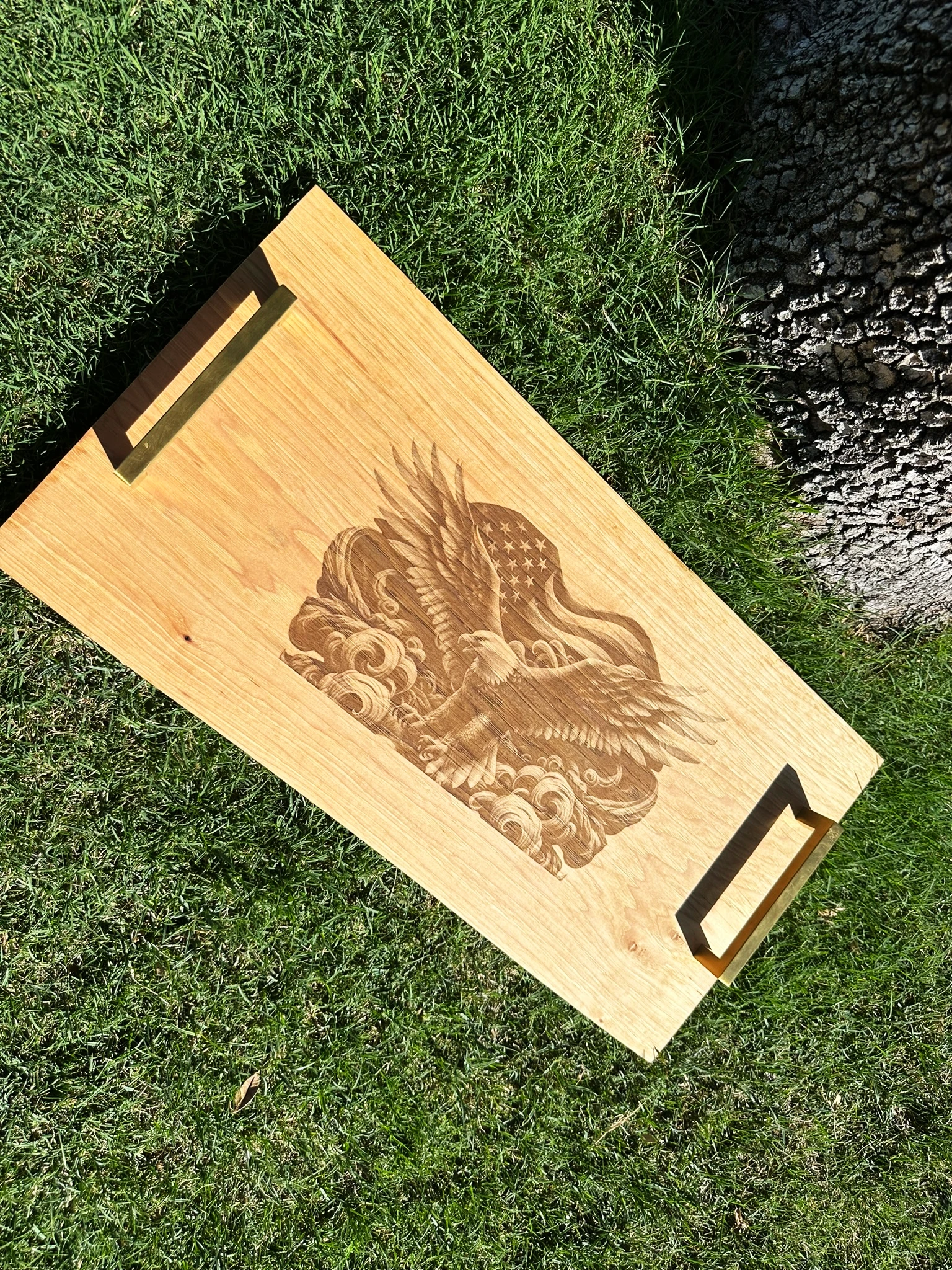 Engraved Eagle Chacuterie Board