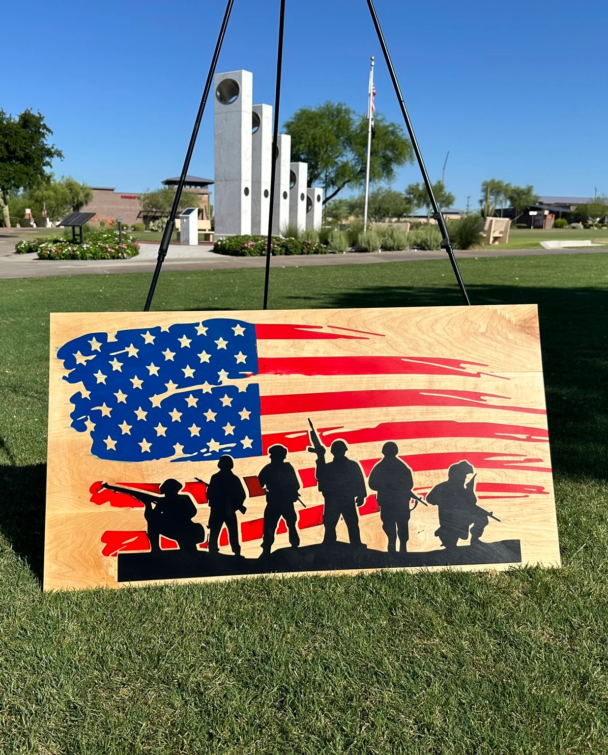 Soldiers & Flag Mural 